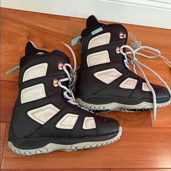 Burton Women's Fader Snowboard Boots - Black and Light Blue size 9 - Picture 5 of 10